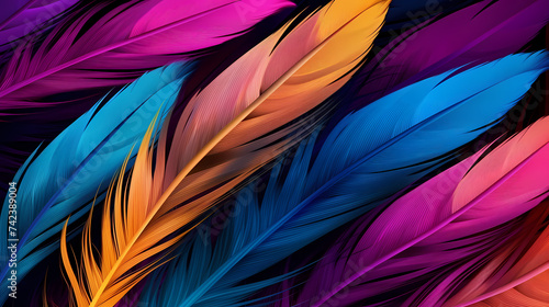 Feather texture, pastel color pastel background line decoration