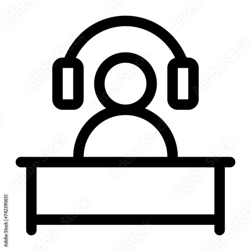 news report line icon
