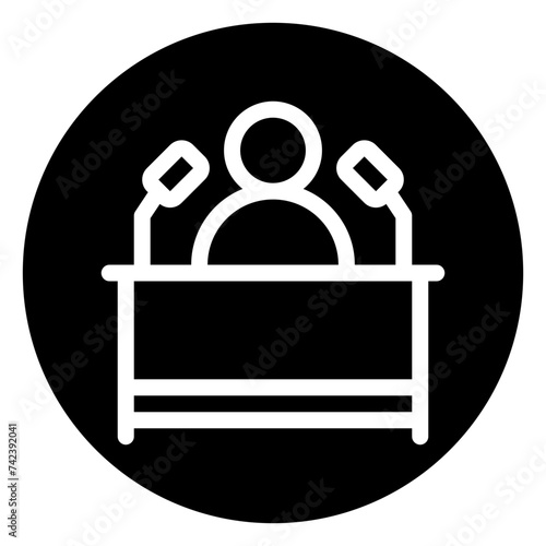 news report glyph icon