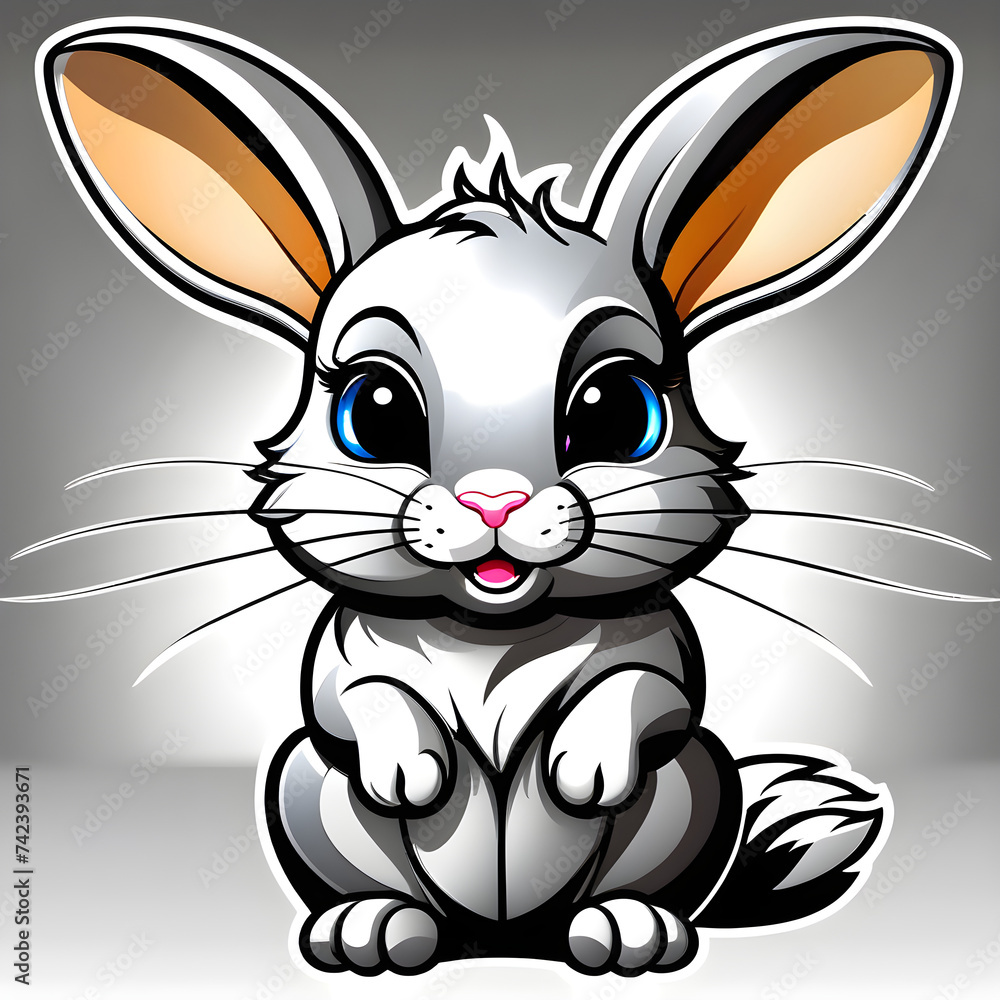 Fototapeta premium Enchanting Expressions: The Allure of Various Gestures in Rex Rabbits.(Generative AI)