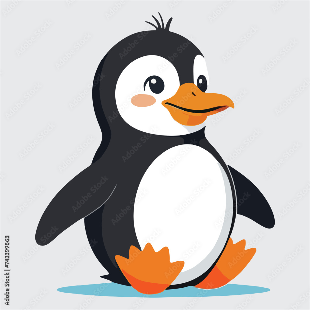 Obraz premium vector cute pinguin