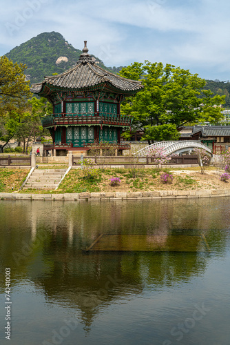 왕궁, 문화유산, 경복궁, 경회루, 향원정