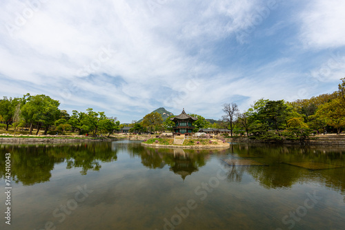 왕궁, 문화유산, 경복궁, 경회루, 향원정