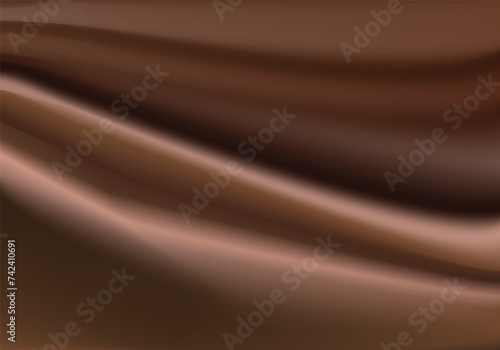 Abstract vector background luxury brown cloth or liquid wave Abstract or brown fabric texture background. Cloth soft wave. Creases of satin, silk, and cotton. Use for flag. illustration EPS 10.