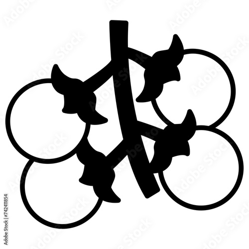 Cherry tomatos glyph and line vector illustration