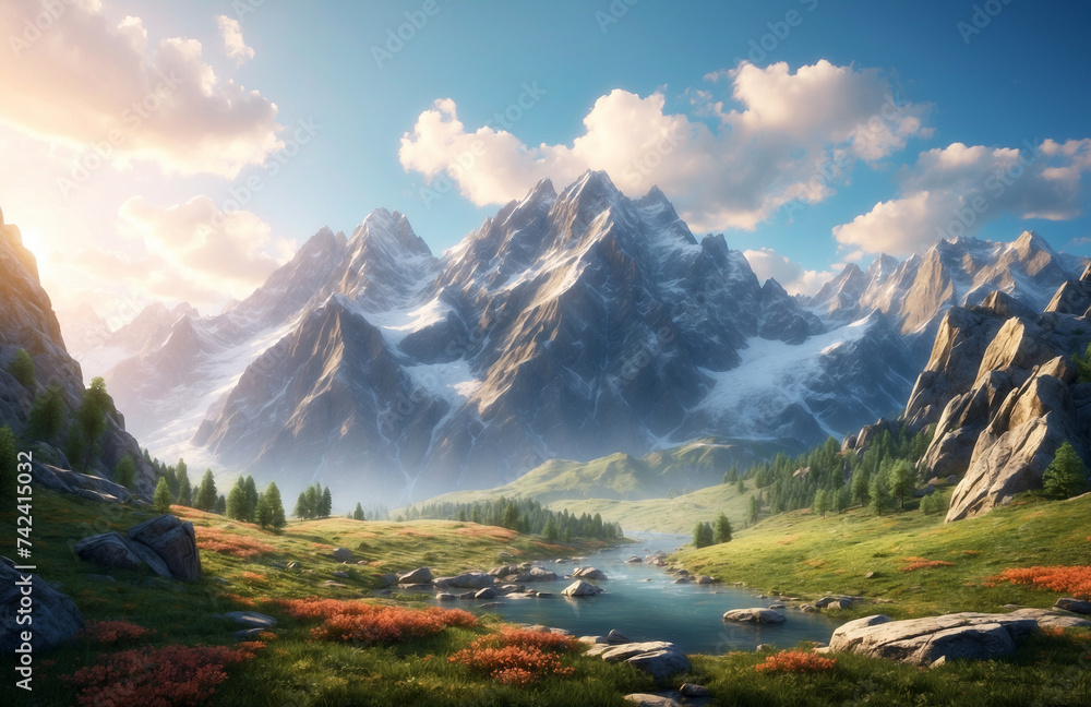 Fototapeta premium Mountain landscape