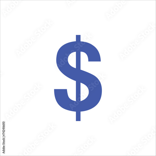 a dollar sign with a white background