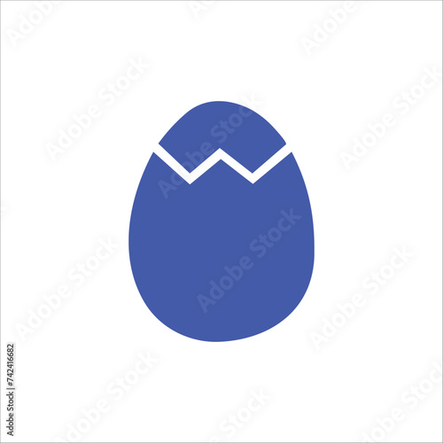an egg with a blue egg shell