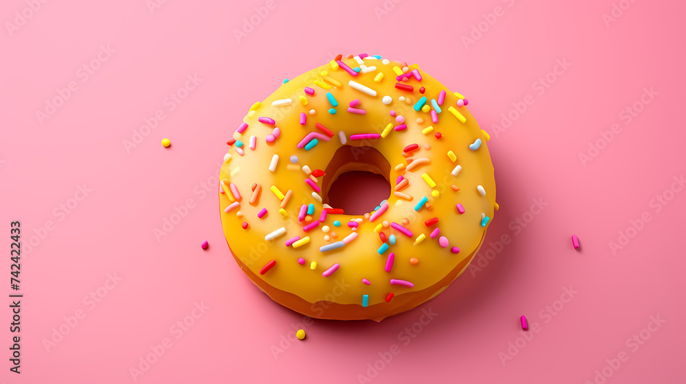 Delicious donut food shape image Delicious donut food shape image