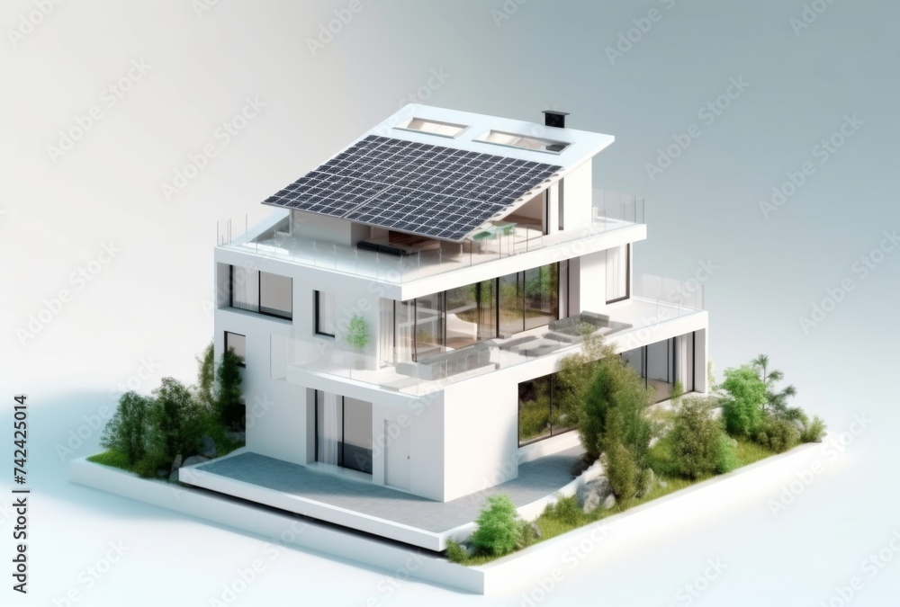 house with solar panels on the roof house with solar panels on the roof