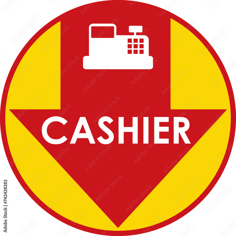 cashier signage vector illustration, ready to print cashier signage vector illustration, ready to print