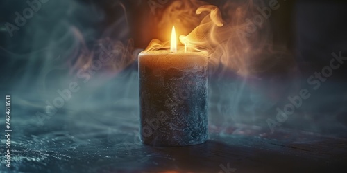 Gentle smoke texture, fleeting from a candle, encapsulating serenity