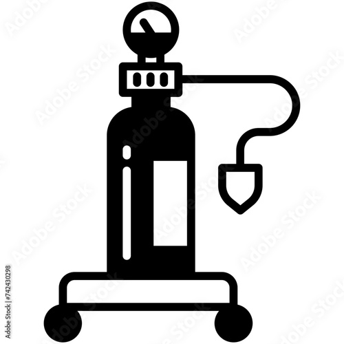 Oxygen glyph and line vector illustration