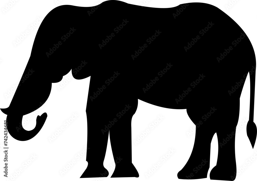 Fototapeta premium Silhouette Elephant World Wildlife Day