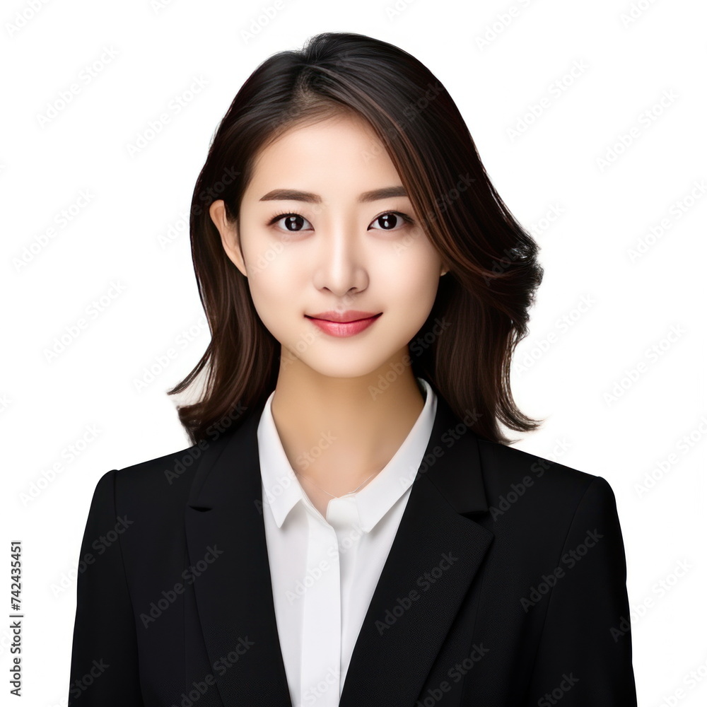 Portrait business woman on white background Portrait business woman on white background