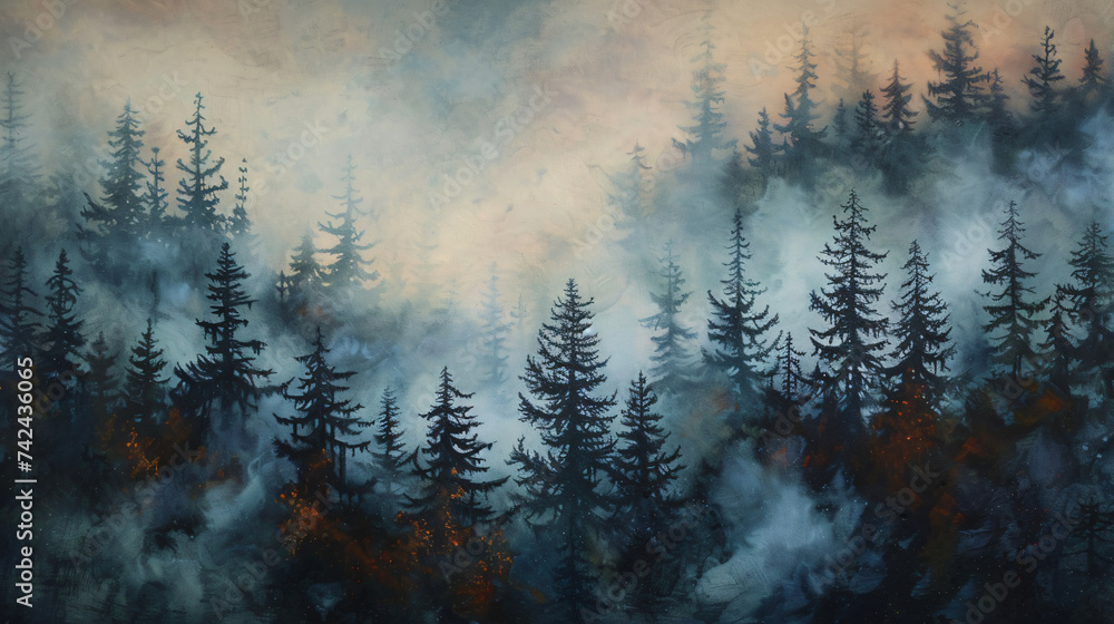 Forest fog 