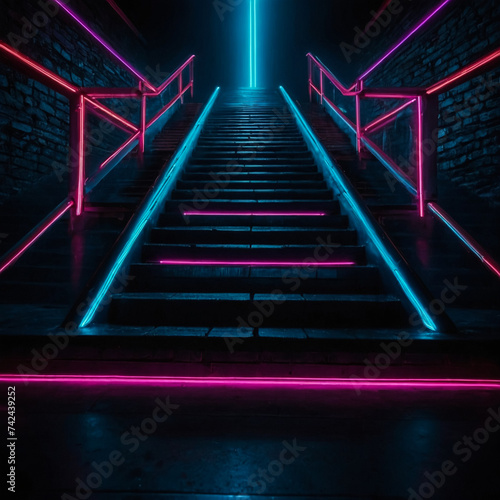 background with neon lights © Muhammad