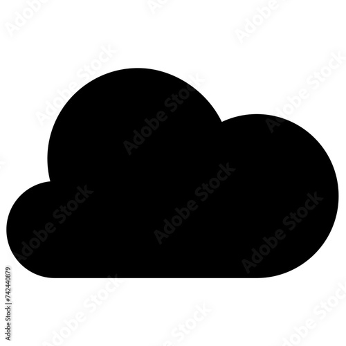 Cloud glyph and line vector illustration