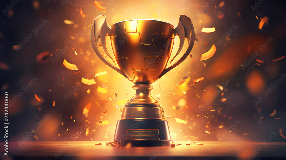 The celebration kicked off, and the majestic trophy was showered The celebration kicked off, and the majestic trophy was showered