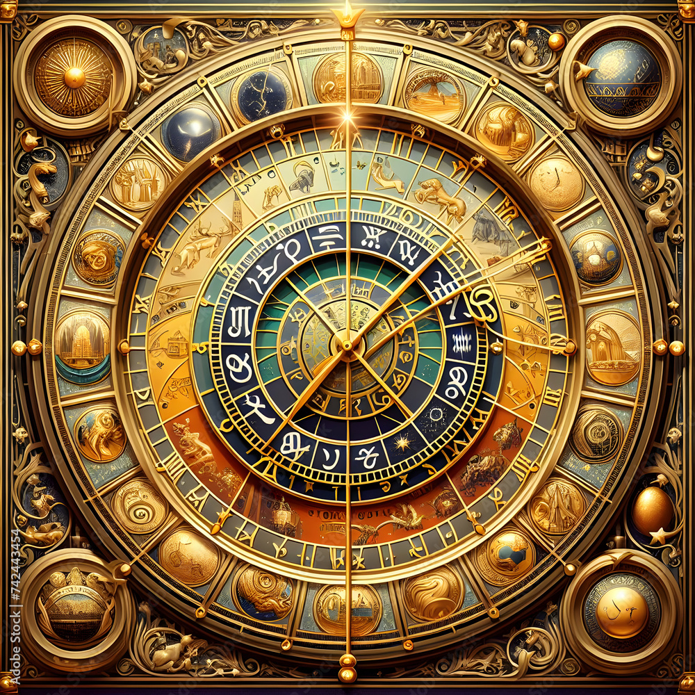 astronomical clock  architecture, church, prague, dome, time, old, astronomical, london, building, big,Ai generated 