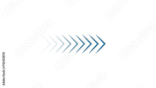 Abstract glowing arrow loading illustration.