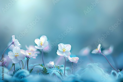 Ethereal Beauty of Blooming Flowers
