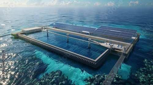 Solar-Powered Desalination Plants: Solar-powered desalination facilities that convert seawater into fresh water, providing sustainable solutions for water scarcity in coastal regions.

 photo