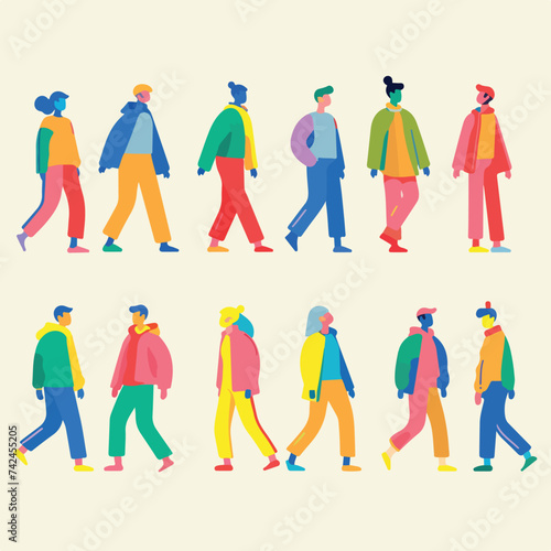 Wallpaper Mural LGBTQ peple with colorful style simple and flat design Torontodigital.ca