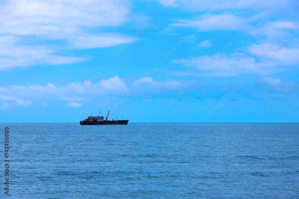 Modern industrial fishing vessel on the Black Sea. Modern industrial fishing vessel on the Black Sea.