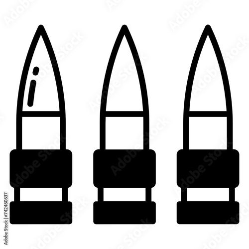 bullet glyph and line vector illustration