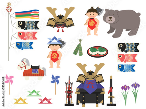 こどもの日のかわいいイラストセット