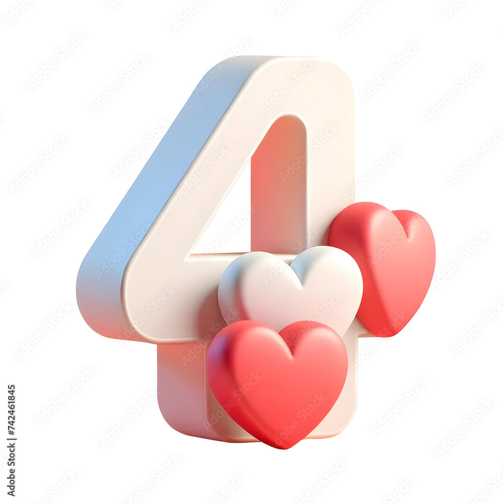 3d number four 3d number four
