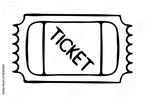 Ticket. Coupon, check, reservation, guarantee, pass, event, transport, travel card, plane, bus, public, colorful, buy in advance, book, free, special. Vector illustration