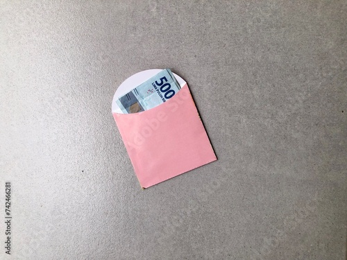 Pink Envelope, Indonesia Money Rupiah, 50.000 IDR, Indonesia Currency, Background Money Indonesia