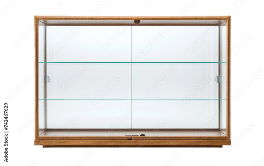 Wooden and Glass Display Case. A wooden and glass display case filled with various items, showcasing them in a structured and organized manner. Wooden and Glass Display Case. A wooden and glass display case filled with various items, showcasing them in a structured and organized manner.
