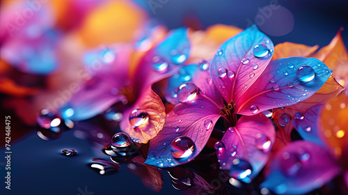 A delicate colored background consisting of drops of water on glass, like a watercolor picture