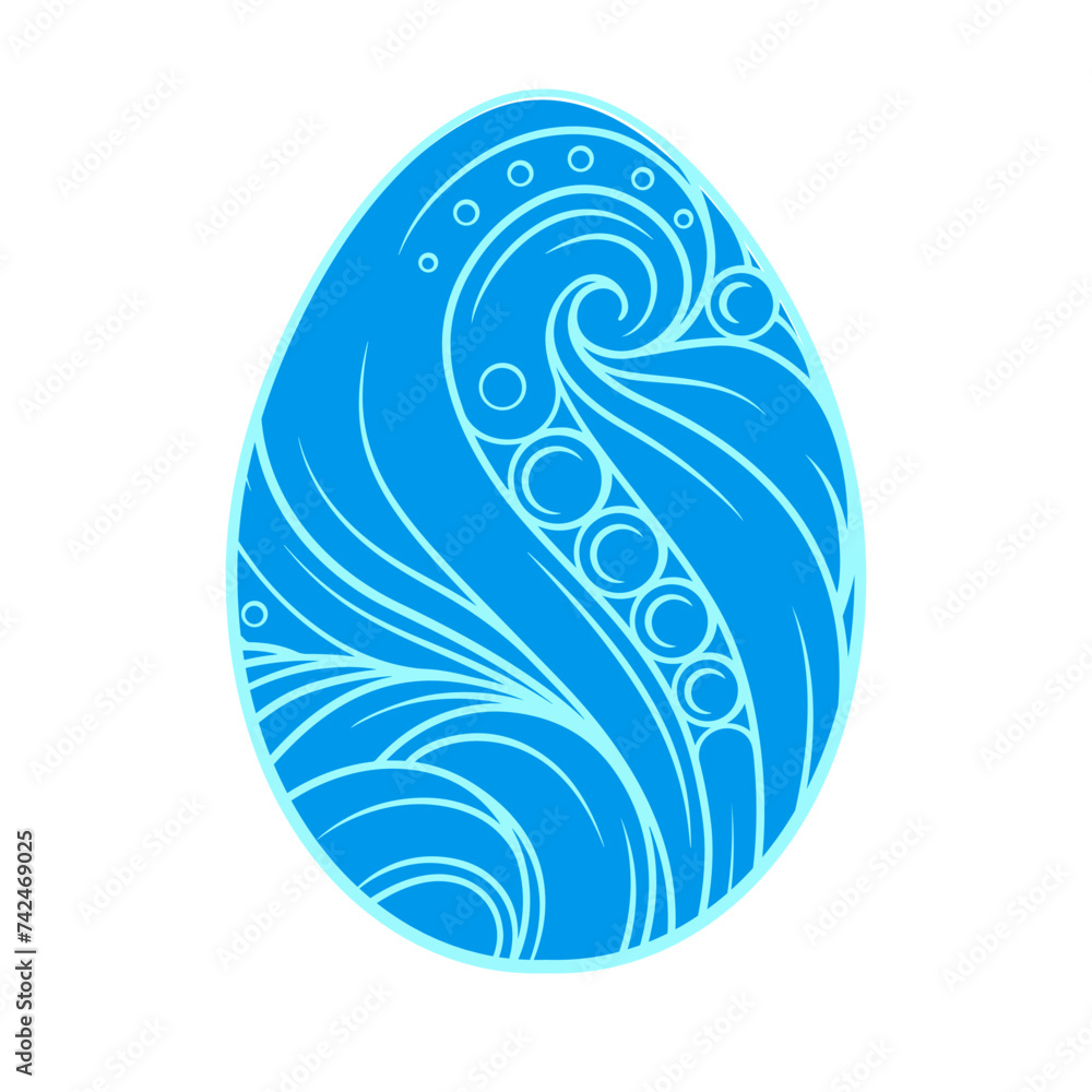 Fototapeta premium Intricate colorful easter egg mandala