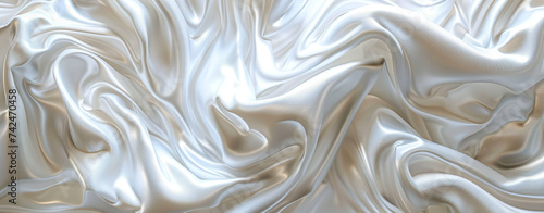 white light fabric background for flat backgrounds image, in the style of futuristic chromatic waves, hyper-realistic oil, sculpted, poured, luxurious fabrics, slumped/draped, photorealistic