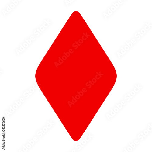 Diamonds suit. Playing cards, gambling, casino, poker, play for money, win, lose, winner, jackpot, gambler, deck, hand, blackjack, joker, gamble, addiction, card reading, cartomancy. Vector