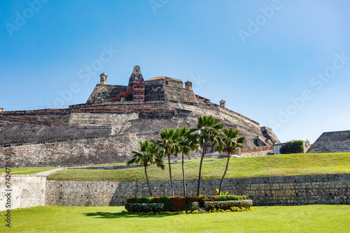 Castillo San Felipe de Barajas, fortress in the strategic location of Cartagena de Indias city on the Caribbean coast of Colombia.