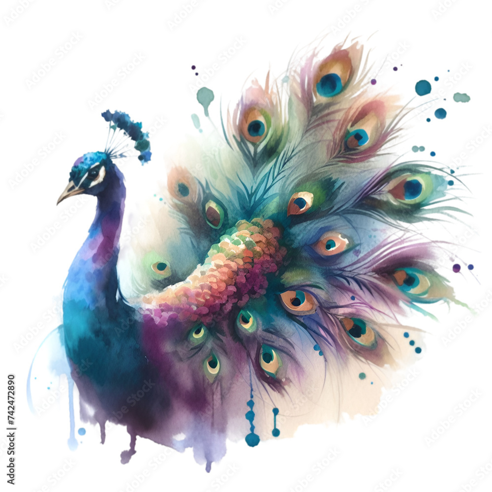 peacock - obrazy, fototapety, plakaty 