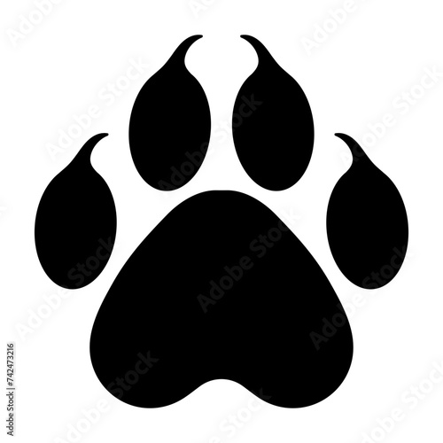 Paw print. Animal, cat, dog, fox, pads, claws, soft, track, pet, beloved, veterinary, care, walk, pattern, owner, limbs, treat, love, purr, bark, fur, tail, vet. Vector illustration