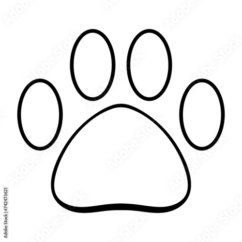 Paw print. Animal, cat, dog, fox, pads, claws, soft, track, pet, beloved, veterinary, care, walk, pattern, owner, limbs, treat, love, purr, bark, fur, tail, vet. Vector illustration