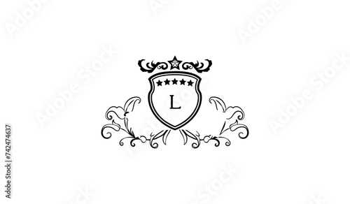 Luxury Crown Blade Shaped Alphabetical Logo