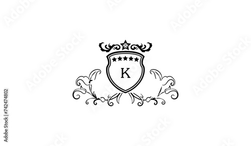 Luxury Crown Blade Shaped Alphabetical Logo