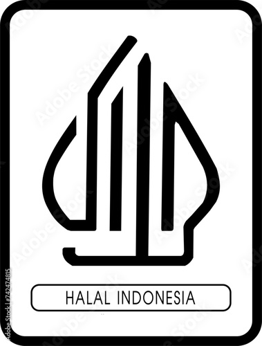 Indonesian halal logo for food symbols that are permitted to be bought and sold