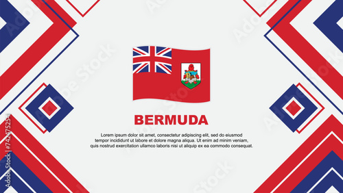 Bermuda Flag Abstract Background Design Template. Bermuda Independence Day Banner Wallpaper Vector Illustration. Bermuda Background