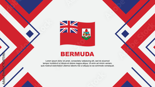 Bermuda Flag Abstract Background Design Template. Bermuda Independence Day Banner Wallpaper Vector Illustration. Bermuda Illustration