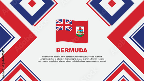 Bermuda Flag Abstract Background Design Template. Bermuda Independence Day Banner Wallpaper Vector Illustration. Bermuda Independence Day