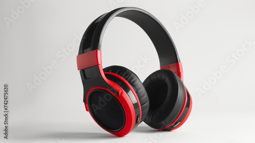 Headphones on a white background.